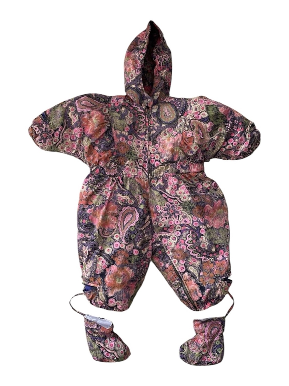 Giacca by youth gallery Colorful Paisley hooded full Infant body baby snow suit